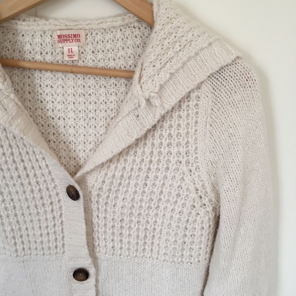 Mossimo Supply Co. Creamy White Knit Hooded Cardi - Picture 2 of 12